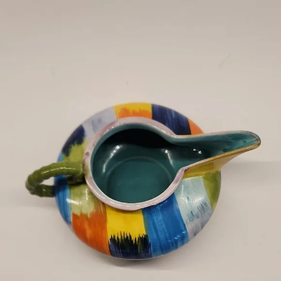 Anthropologie Hand-Painted Multicolor Ceramic Creamer - Picture 6 of 10